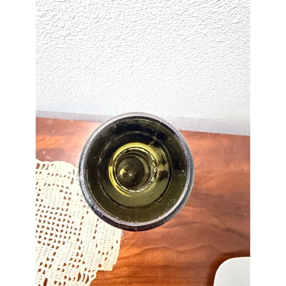1964 Jim Beam Genie Bottle Decanter, Olive Green Glass, Mid-Century Barware